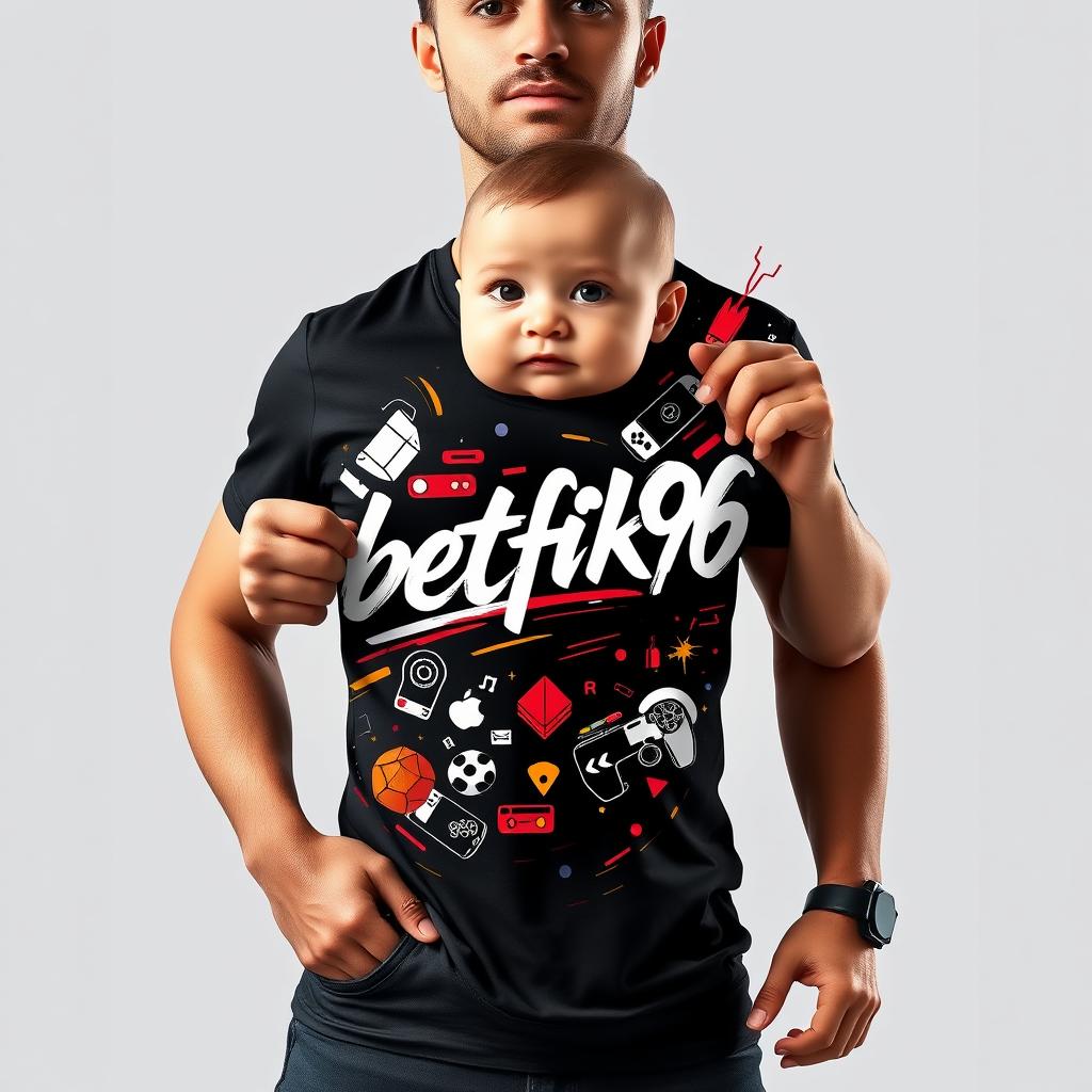 Organic Short Sleeve Baby Bodysuit - Gaming Edition 'betflik96'