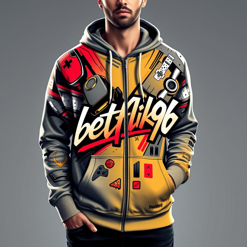 Mens Premium Zip-Up Hoodie - Gaming Culture Inspired