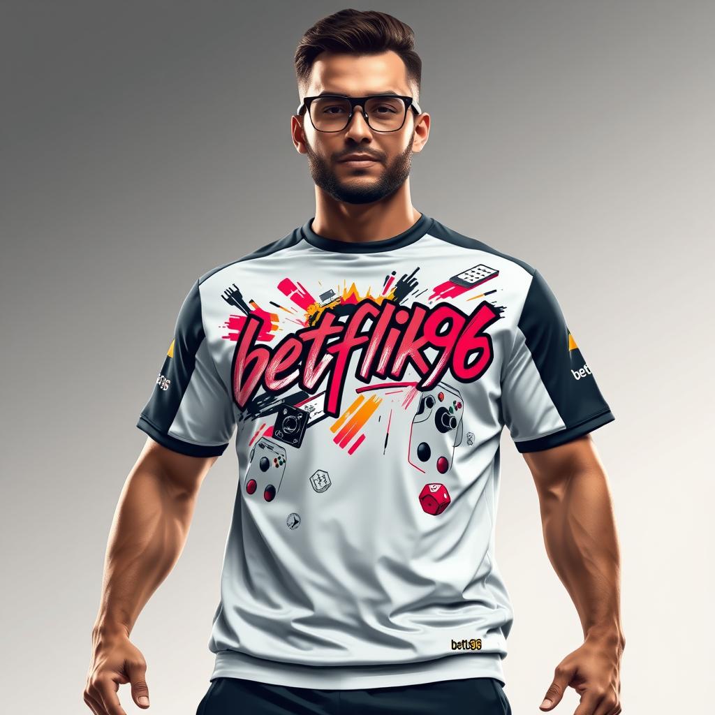 Men's Premium Training Shirt with 'betflik96' Gaming Design