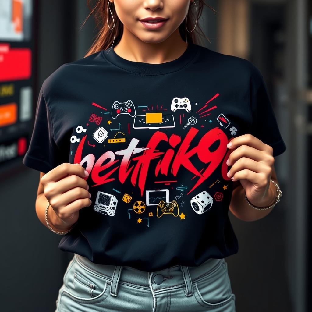 Women's Premium Embroidered Gaming T-Shirt 'Betflik96'